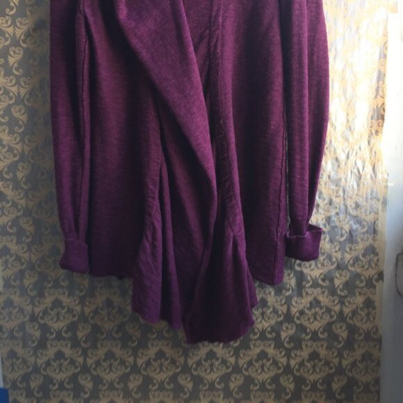 Free People Snap Close Purple Cardigan -  Size S - Picture 5 of 8